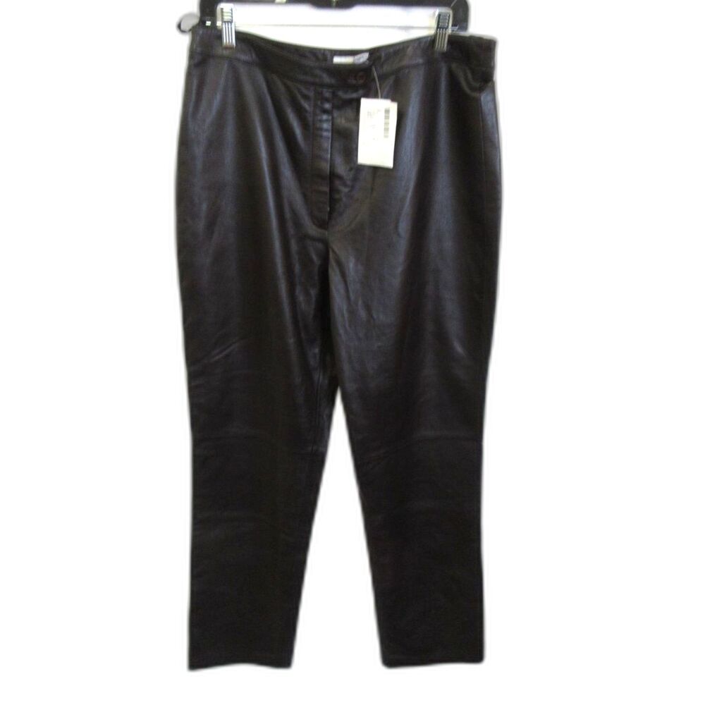 Real Clothes Dark Brown Leather Pants - Size 14 - NWT